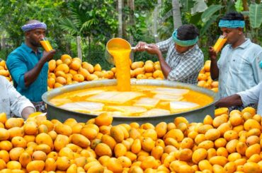 MANGO JUICE | Fresh Mango Juice Making | Summer Seasonal Juice | Quick Juice Recipe | Fruit Cutting