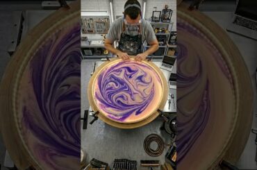 The Ultimate Luxury Purple Marbled Resin Dining Table Reveal! 💜✨
