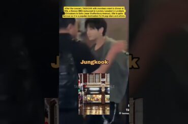 Last night TAEKOOK with members went to dinner at Olle, Korean BBQ restaurant in London. #taekook