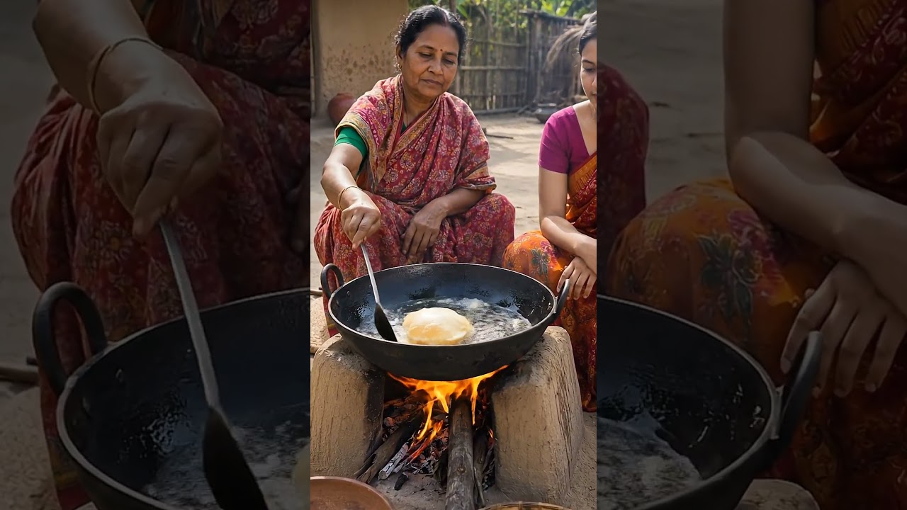 Traditional Bengali Luchi Cooking in Village | #shorts #recipe #cooking #LuchiRecipe Traditional Bengali Luchi Cooking in Village | #shorts #recipe #cooking #LuchiRecipe