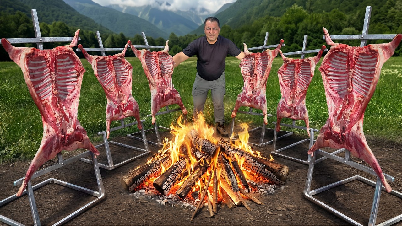 The Crispiest Lamb Cooked Over Fire In The Mountains! The Crispiest Lamb Cooked Over Fire In The Mountains!