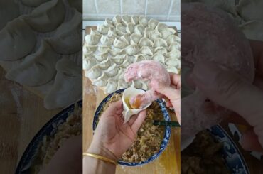 Making Giant Dumplings! 🥟✨#Foodie #Cooking#shorts