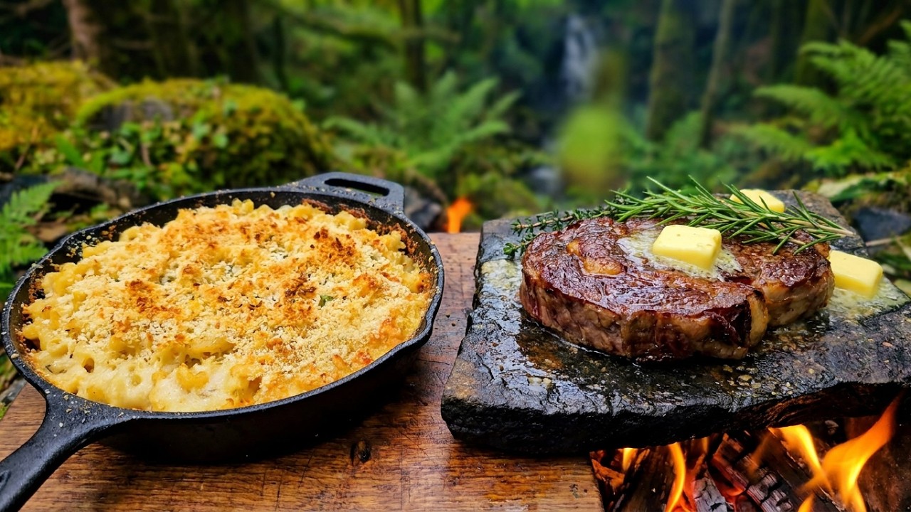 Steak & Mac and Cheese: Ultimate Campfire Comfort Food 🔥 Steak & Mac and Cheese: Ultimate Campfire Comfort Food 🔥