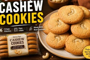 Bakery Style Cashew Cookies Recipe| easy cooking with Das