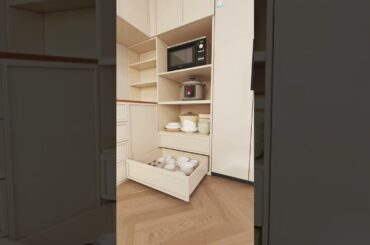 So practical! This combined kitchen and dining area design is amazing! #CombinedKitchen
