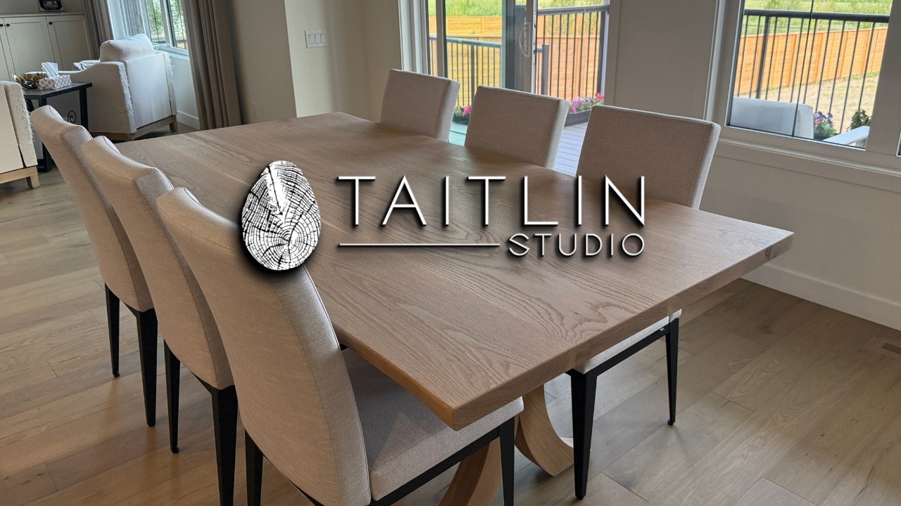 Custom White Oak Dining Table with Sculpted Organic Edge Custom White Oak Dining Table with Sculpted Organic Edge
