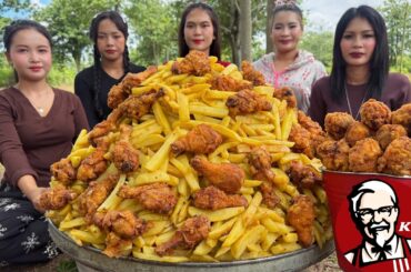 Amazing Cooking chicken fry KFC and French fries KFC recipe