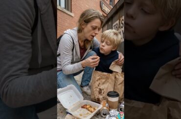 The Restaurant Owner Saw a Mother Feeding Her Child From a Dumpster 😢❤️ #shorts #emotionalstory
