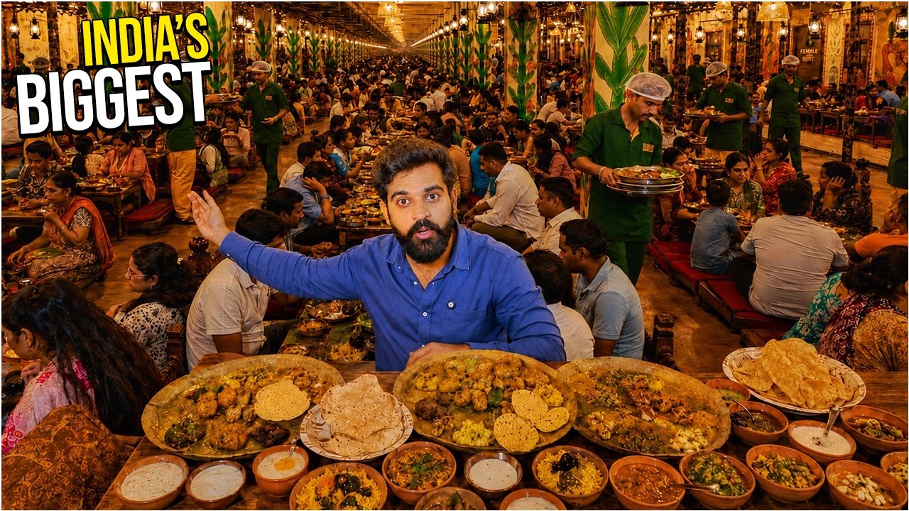 Indian Street Food – Tried Every Unlimited Thali at India’s Biggest Restaurant (10,000 People Daily) Indian Street Food - Tried Every Unlimited Thali at India's Biggest Restaurant (10,000 People Daily)