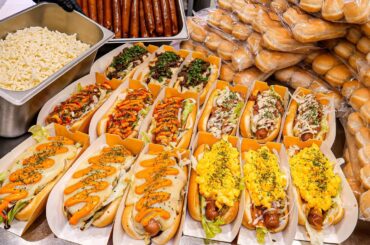 Ultimate Loaded Hot Dogs (Street Food Style!) / Korea Food!