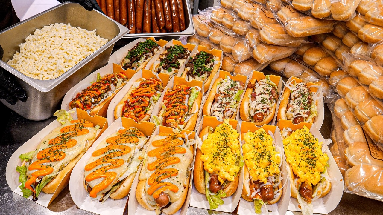 Ultimate Loaded Hot Dogs (Street Food Style!) / Korea Food! Ultimate Loaded Hot Dogs (Street Food Style!) / Korea Food!