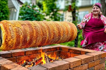 Grandma's Fire-Baked Giant Chimney Cake: Cinnamon & Walnut Trdelnik