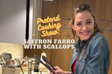 Pretend Cooking Show: Saffron Farro with Scallops