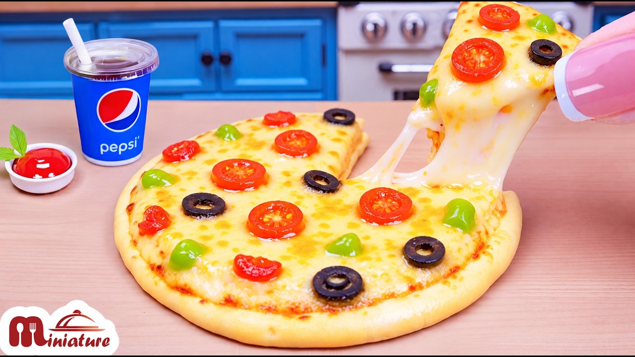 π So Tasty Mini Pizza Hut Cheese Pizza Recipe | ASMR Cooking Mini Food π So Tasty Mini Pizza Hut Cheese Pizza Recipe | ASMR Cooking Mini Food