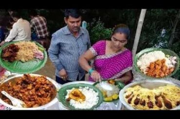 Cheapest RoadSide Unlimited Meals | Indian Street Food | #Meals #Vegmeals #NonVegMeals