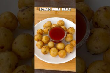 Crispy potato poha balls #shorts #recipe #potato #snacks #viral #shortsfeed #trending #cooking #poha