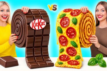 Real Food vs Chocolate Food Challenge | Amazing Kitchen Recipes by Multi DO Challenge