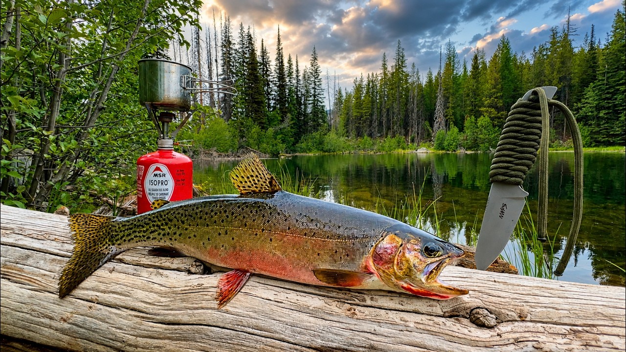 SOLO Hiking & Mountain Trout Fishing!! (Catch & Cook Movie) SOLO Hiking & Mountain Trout Fishing!! (Catch & Cook Movie)