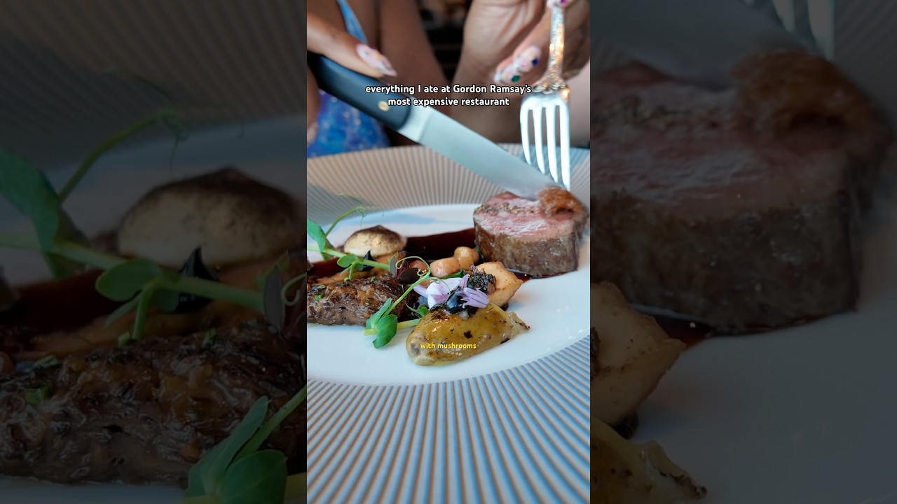 Everything I ate at Gordon Ramsay’s MOST expensive restaurant 🍽️ Everything I ate at Gordon Ramsay's MOST expensive restaurant 🍽️