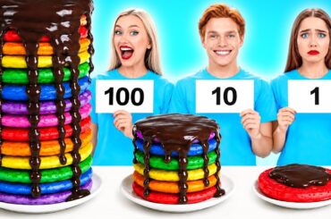 100 Layers of Food Challenge | Crazy Hacks and Recipes by Multi DO Joy