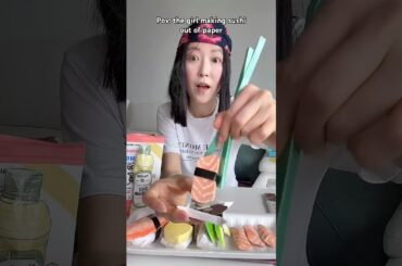 How to make affordable sushi at home #pov #asmr #food #cooking #shorts #reels #mukbang #fish #yum