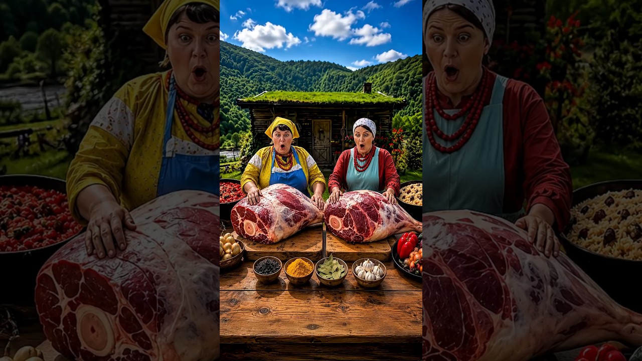 Giant Bull Village Feast #cooking #food #outdoorcooking Giant Bull Village Feast #cooking #food #outdoorcooking