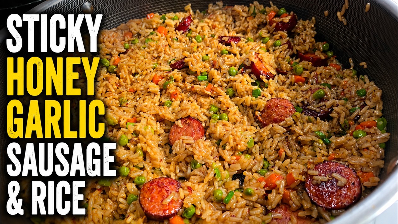 One-Pan Honey Garlic Sausage and Rice Recipe One-Pan Honey Garlic Sausage and Rice Recipe