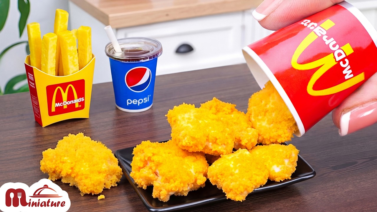π So Crunchy Mini McDonald’s Chicken McNuggets & Fries Recipe | ASMR Cooking Mini Food π So Crunchy Mini McDonald's Chicken McNuggets & Fries Recipe | ASMR Cooking Mini Food