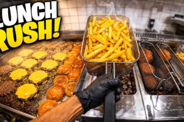 Pov: SOLO COOKING - Nonstop Lunch Orders early in the morning ( Burgers and Fries ) 🍔🍟