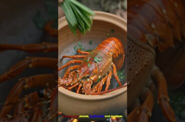 Primitive Man Catches a Colorful Lobster 🦞🔥 | Survival Cooking ASMR #shorts