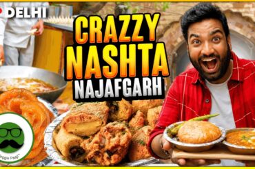 Breakfast Najafgarh Food Tour Delhi | Bansi Samosa, Deshraj Burawala & More | Veggie Paaji