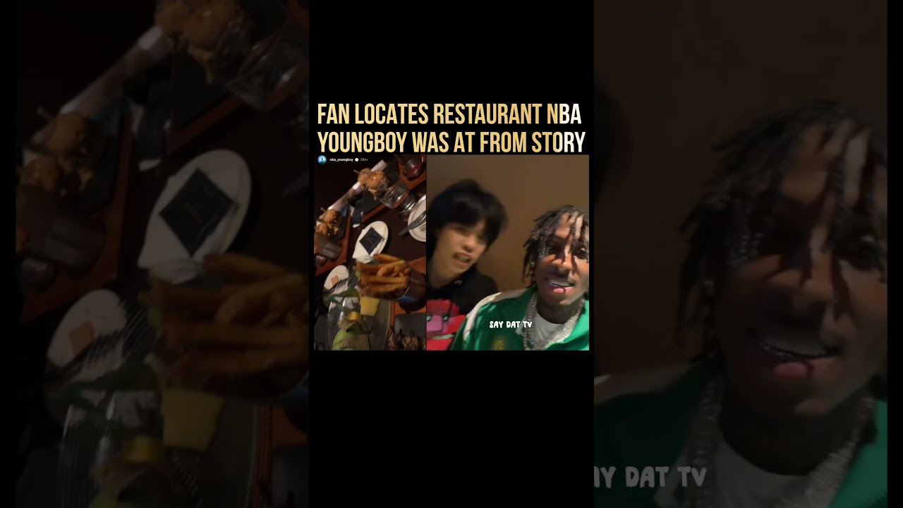 Fan discovers NBA YoungBoy’s dining spot after watching story. Fan discovers NBA YoungBoy's dining spot after watching story.