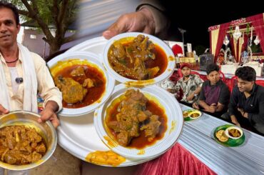 गाँव की शादी में बनाया 16 बकरों का 350 किलो मटन | Village Marriage Mutton Pudi Dawat | Wedding food