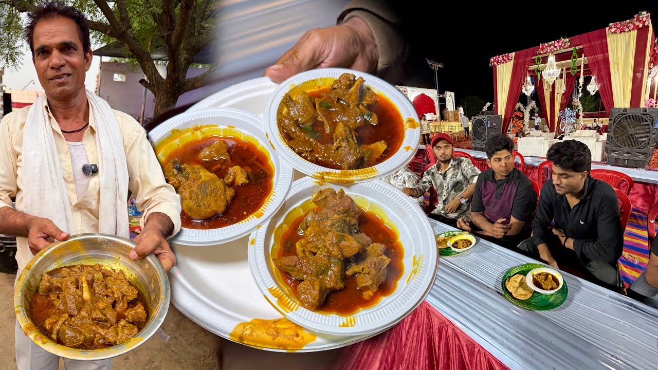 गाँव की शादी में बनाया 16 बकरों का 350 किलो मटन | Village Marriage Mutton Pudi Dawat | Wedding food गाँव की शादी में बनाया 16 बकरों का 350 किलो मटन | Village Marriage Mutton Pudi Dawat | Wedding food