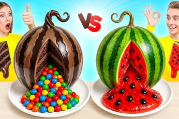 Real Food vs Chocolate Food Challenge | Cool Creative Hacks by Multi DO Challenge