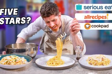 Are The Internet's Most Popular Recipe Sites Any Good? - Carbonara Comparison | Sorted Food