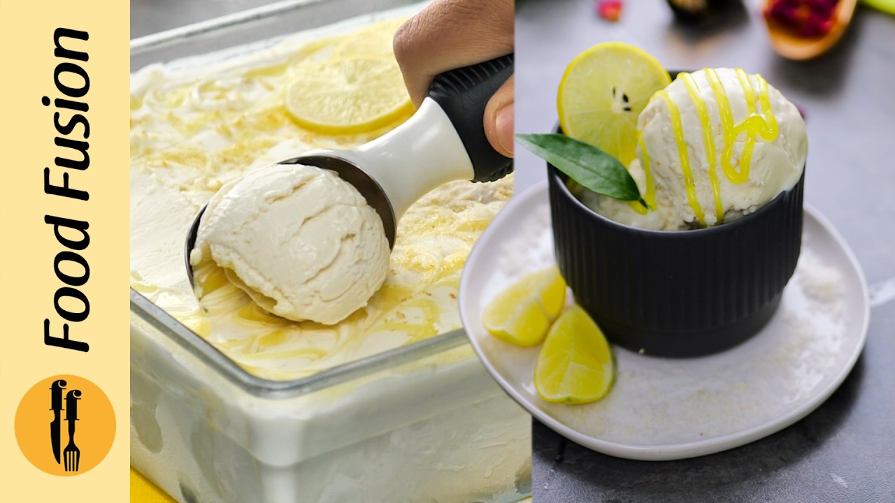 Lemon Ice Cream Recipe By Food Fusion (Summer Special) Lemon Ice Cream Recipe By Food Fusion (Summer Special)