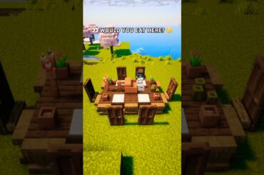 🍽️ Easy Medieval Dining Table Tutorial! 🏰 #minecraft #minecraftshorts
