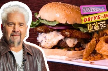 Guy DEVOURS an Unreal South Carolina Burger! 🔥🍔 | Diners, Drive-Ins and Dives | Food Network