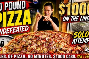 UNDEFEATED MASSIVE PIZZA CHALLENGE!! CAN I WIN $1000?!?! IM SCARED! MOLLY SCHUYLER EATS ~ mom v food