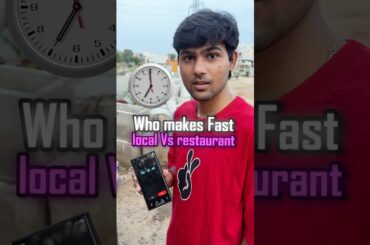 Local Vs Restaurant: Who Make Food Faster! #shorts #foodie #foodreview