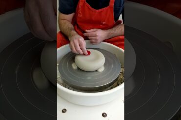 Trimming a Ceramic Serving Platform for Fine Dining