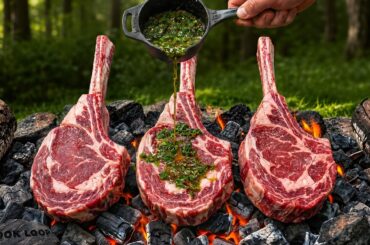 Relaxing Primitive Cooking: Epic Tomahawk Steak & Wild Cocktails