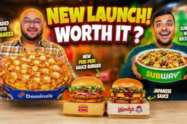 Trying The NEWEST Menu Items From Domino's, BK, Subway & Wendy's | Viwa Food World