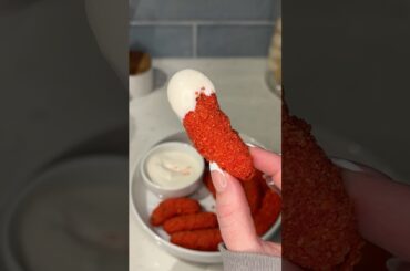 viral hot cheetos air fried pickles recipe 🥒 #cooking #recipe #food #pickle #cheetos #shorts #snack