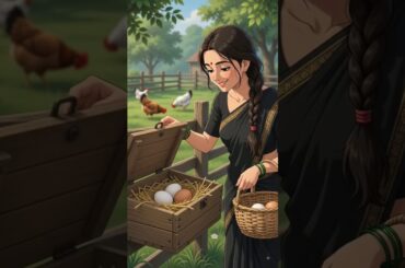 🥚 Fresh Farm Eggs to Spicy Egg Bhurji 🍳 | Indian Village Cooking #ghibli #cooking