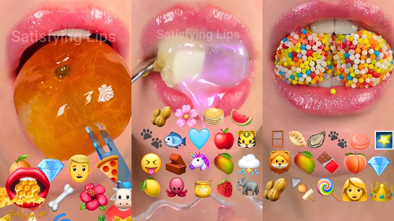 Most ASMR Satisfying Eating Emoji Food Challenge Compilation Most ASMR Satisfying Eating Emoji Food Challenge Compilation
