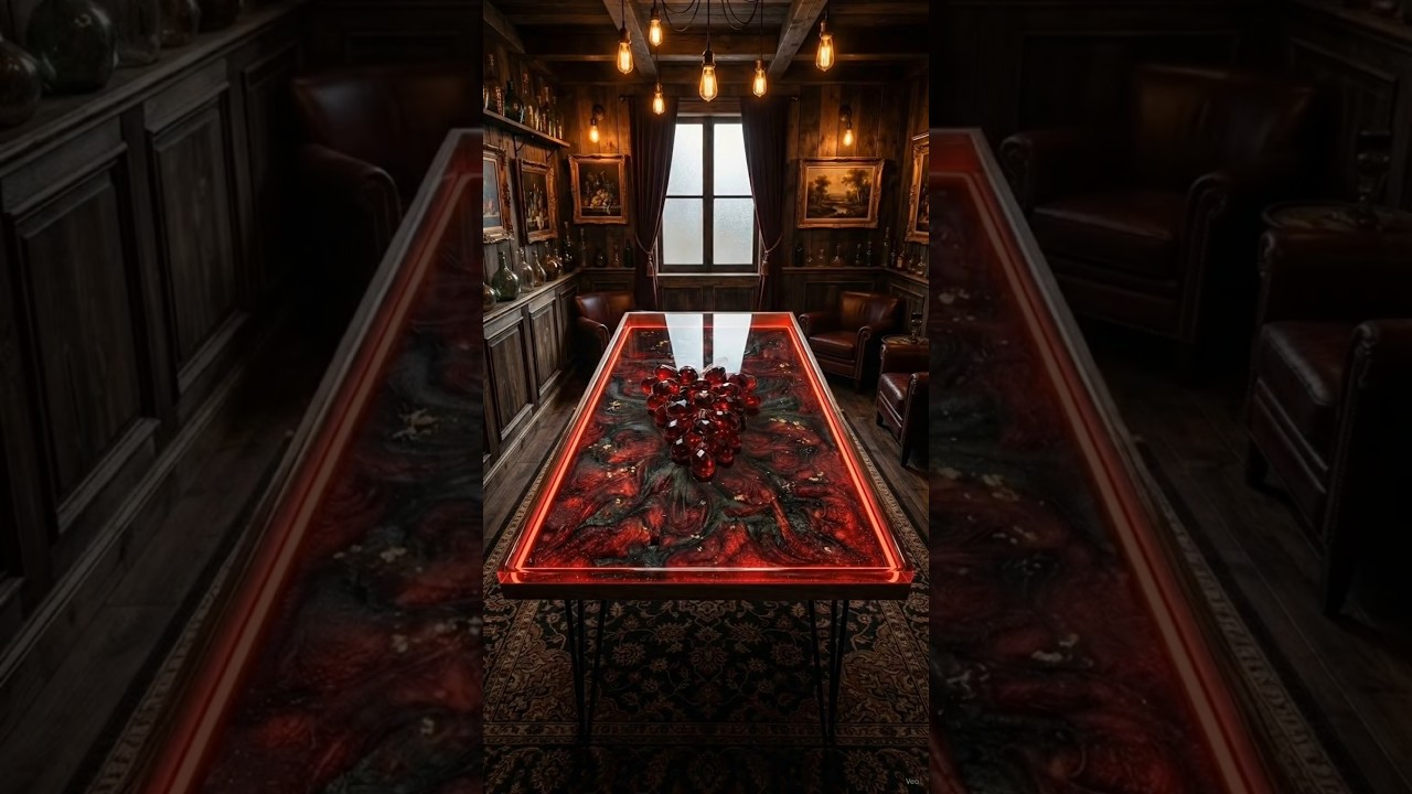 Crystal Grapes Trapped in Fire Resin 🍇🔥 | Epoxy Dining Table Crystal Grapes Trapped in Fire Resin 🍇🔥 | Epoxy Dining Table