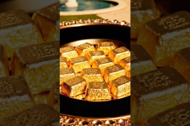 Royal 100g Gold Bar Delight ✨ | Luxury Mukbang ASMR | Royal Prestige Dining Plate |