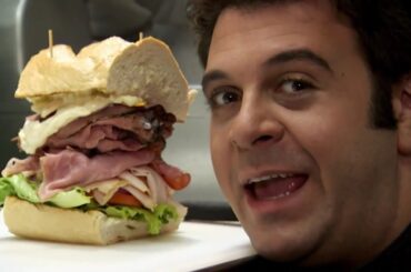 Adam Richman Takes On The Legendary Dagwood Challenge | Man V Food With Adam Richman